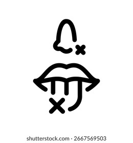 Icono de Vector simple inodoro e insípido