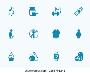 Simple vector icon on a theme obesity and obesity prevention