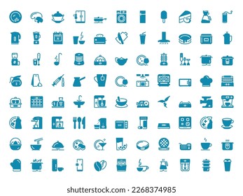 Simple vector icon on a theme kitchen utensils, household appliances, cooking
