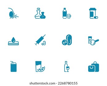 Simple vector icon on a theme allergies to natural and chemical substances