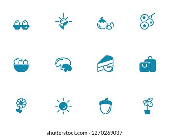Simple vector icon on a theme food, plants