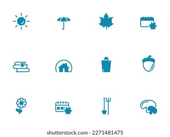 Simple vector icon on a theme spring and autumn