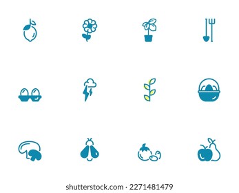 Simple vector icon on a theme spring, work in the field, growing food