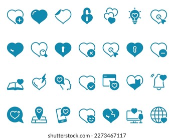 Simple vector icon on a theme heart