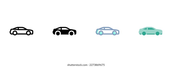 Simple vector icon on a theme car