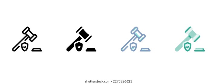 Simple vector icon on a theme justice, protection