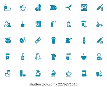 Simple vector icon on a theme coffee, caffeine, alternative