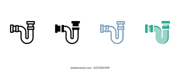 Simple vector icon on a theme sewage pipe
