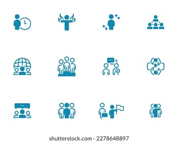 Simple vector icon on a theme people, group, teamwork