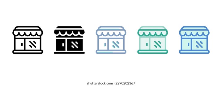 Simple vector icon on a theme store