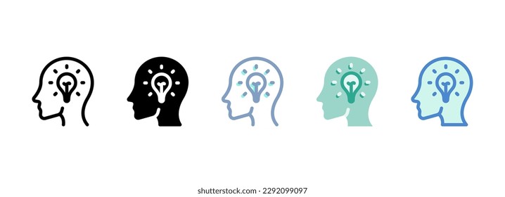 Simple vector icon on a theme head