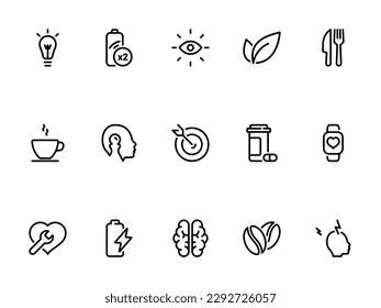 Simple vector icon on a theme caffeine, reaction, speed, concentration, stimulant