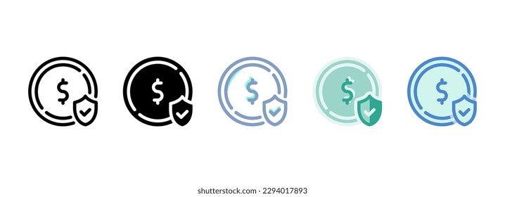 Simple vector icon on a theme coin, money