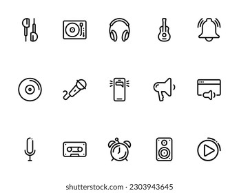 Simple vector icon on a theme sound reproduction