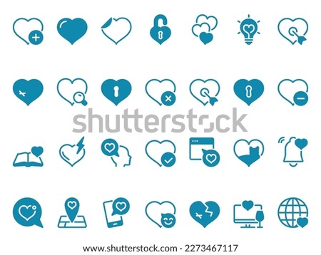 Simple vector icon on a theme heart