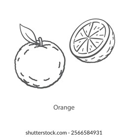 Simple vector icon of orange