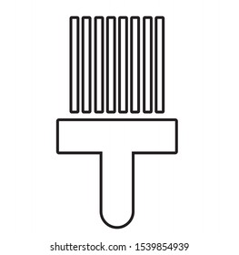 simple vector icon with paint brush shape walls