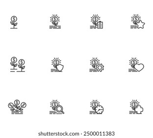 simple vector icon pattern business money investment service.