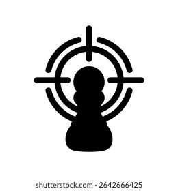 Simple vector icon pawn, target