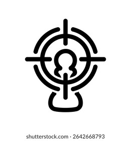 Simple vector icon pawn, target
