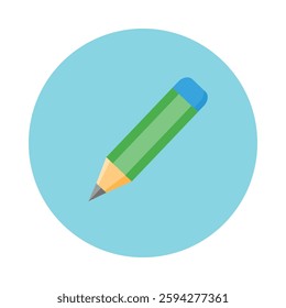 A simple vector icon of a pencil, symbolizing writing or drawing