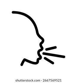 Icono de Vector simple persona tosiendo