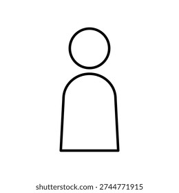 Simple vector icon of a person representing a user, etc.