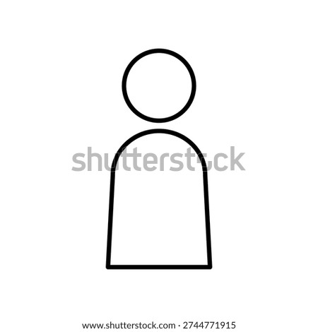 Simple vector icon of a person representing a user, etc.