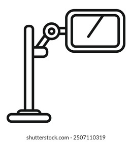 Simple vector icon of a phone holder with an adjustable arm