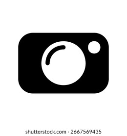 Botão de foto de ícone de vetor simples