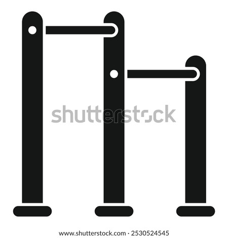Simple vector icon of a piece of outdoor gym equipment for fitness training