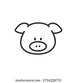 Icono de Vector simple cerdo cerdo