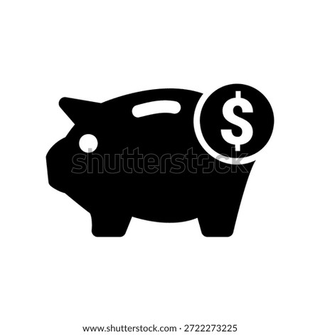 Simple vector icon piggy bank