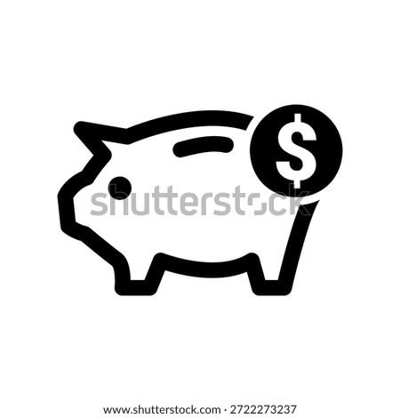 Simple vector icon piggy bank