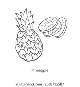 Simple vector icon of Pineapple