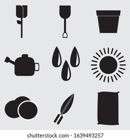 Simple vector icon of a plantation