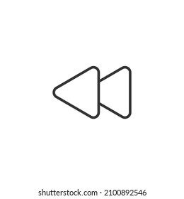 simple vector icon previous editable. isolated on white background. 