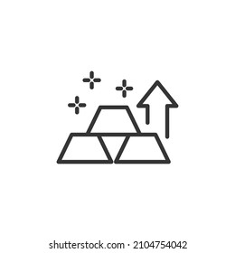 simple vector icon price gold editable. isolated on white background.