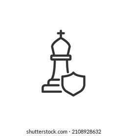 simple vector icon Protect the king editable. isolated on white background.