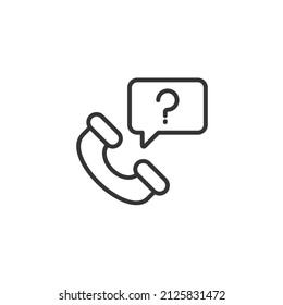 simple vector icon question editable. isolated on white background. 