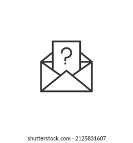 simple vector icon question editable. isolated on white background. 