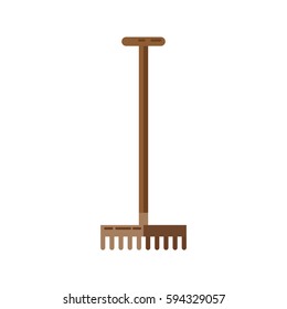Simple vector icon of rakes on white background.
