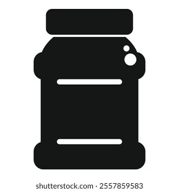 Simple vector icon representing a jar, ideal for websites and mobile applications related to food and conservation