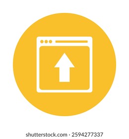 A simple vector icon representing a web browser window
