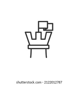 simple vector icon rook editable. isolated on white background.