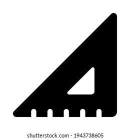 Icono de vector simple para la regla y el diseño.