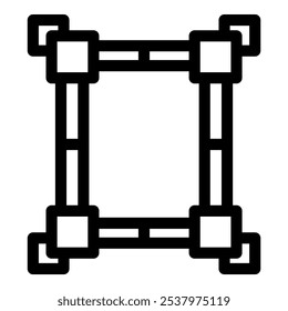 Vetor simples de uma estrutura de andaimes, ideal para projetos de construção e arquitetura