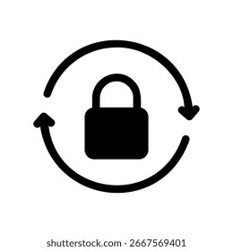 Simple vector icon screen rotation lock