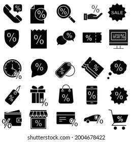 Simple vector icon Set of Discount Related. Sale illustration sign collection. Coupon symbol or logo.