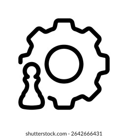Simple vector icon setting, pawn